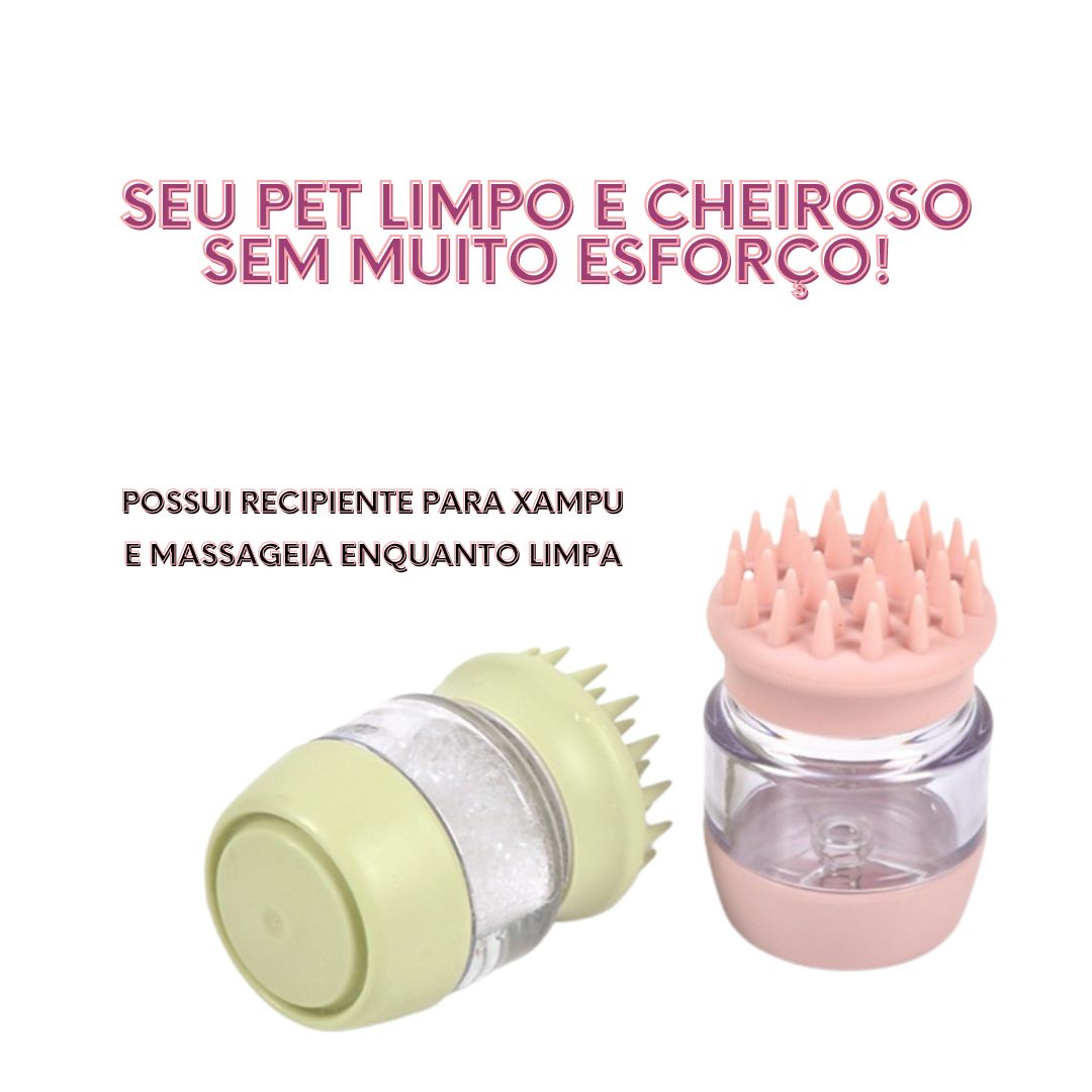 Escova de banho e massagem para Pet